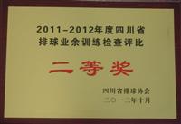 2011-2012年度四川排球业余训练检查评比二等奖
